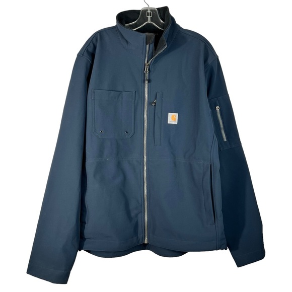 Carhartt Other - Carhartt Mens Teal Blue Water/Wind resistant Fleece Lined Full Zip Jacket Large